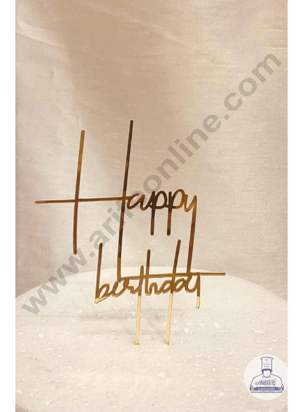 CAKE DECOR™ 5 inch Acrylic Happy Birthday Cake Topper Cake Decoration Dessert Decoration (SBMT-1065)