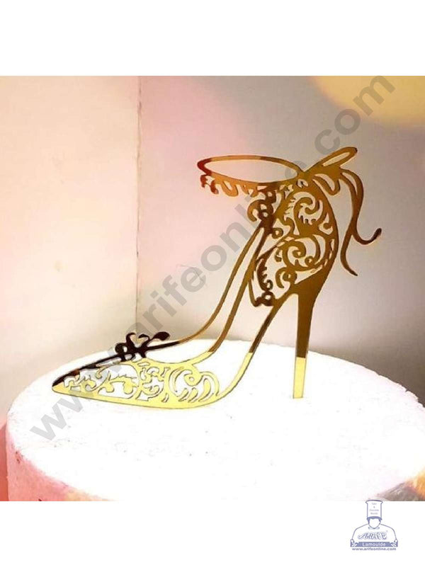 CAKE DECOR™ 5 inch Acrylic High Heel Shoe with Cutout Design Cake Topper Cake Decoration Dessert Decoration (SBMT-3029)