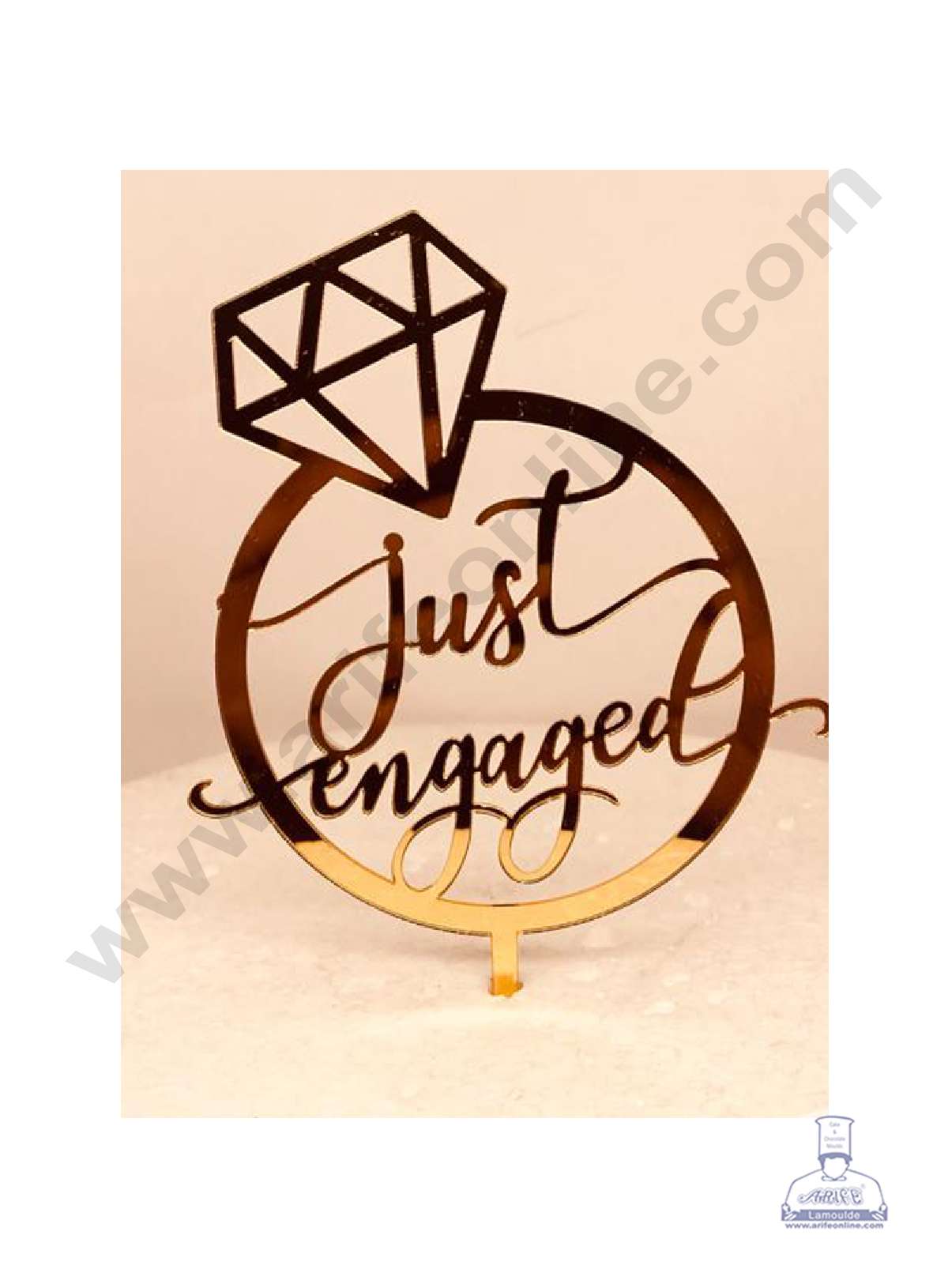 Personalized, Just Engaged Cake Topper Ships Fast - Etsy
