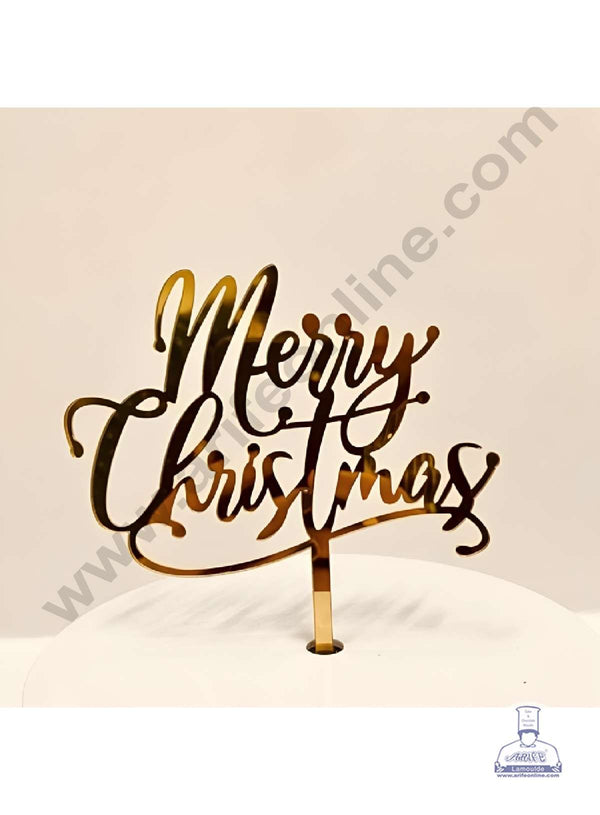 CAKE DECOR™ 5 inch Acrylic Classic Merry Christmas Cake Topper Cake Decoration Dessert Decoration (SBMT-6001)