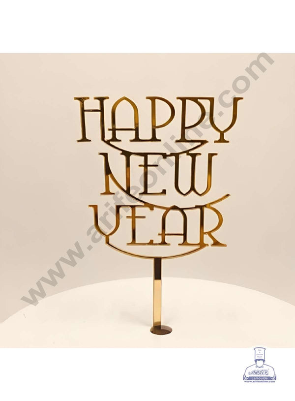 CAKE DECOR™ 5 inch Acrylic Happy New Year Cake Topper Cake Decoration (SBMT-6016)