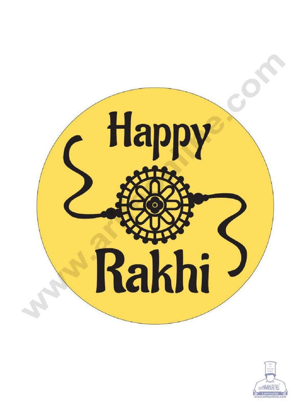 CAKE DECOR™ Acrylic Happy Rakhi Coin Topper for Cake and Cupcakes ( SBMT-Coin-039 )