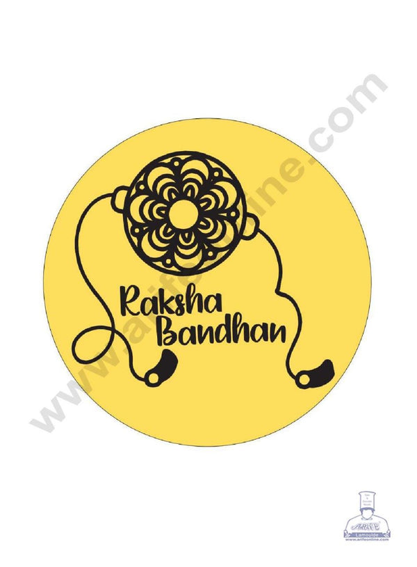 CAKE DECOR™ Acrylic Happy Raksha Bandhan Coin Topper for Cake and Cupcakes ( SBMT-Coin-042 )