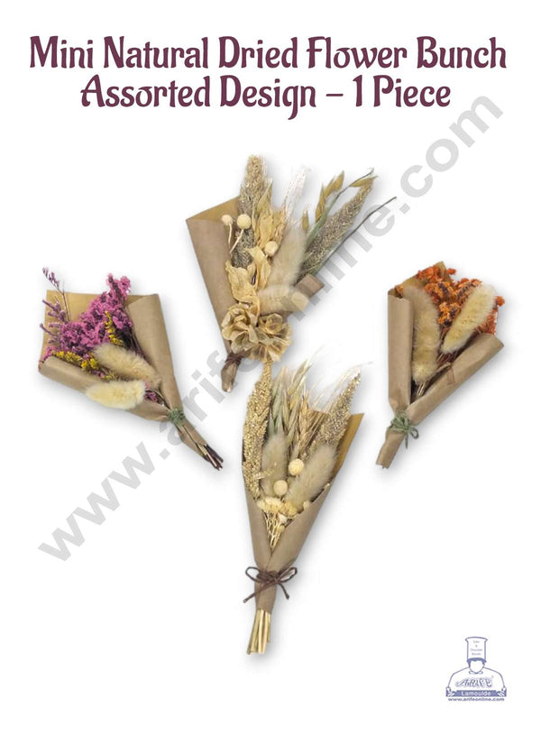 CAKE DECOR™ Mini Natural Dried Flower, Millets, Bunny Tail Bunch Assorted Design - 1 Piece