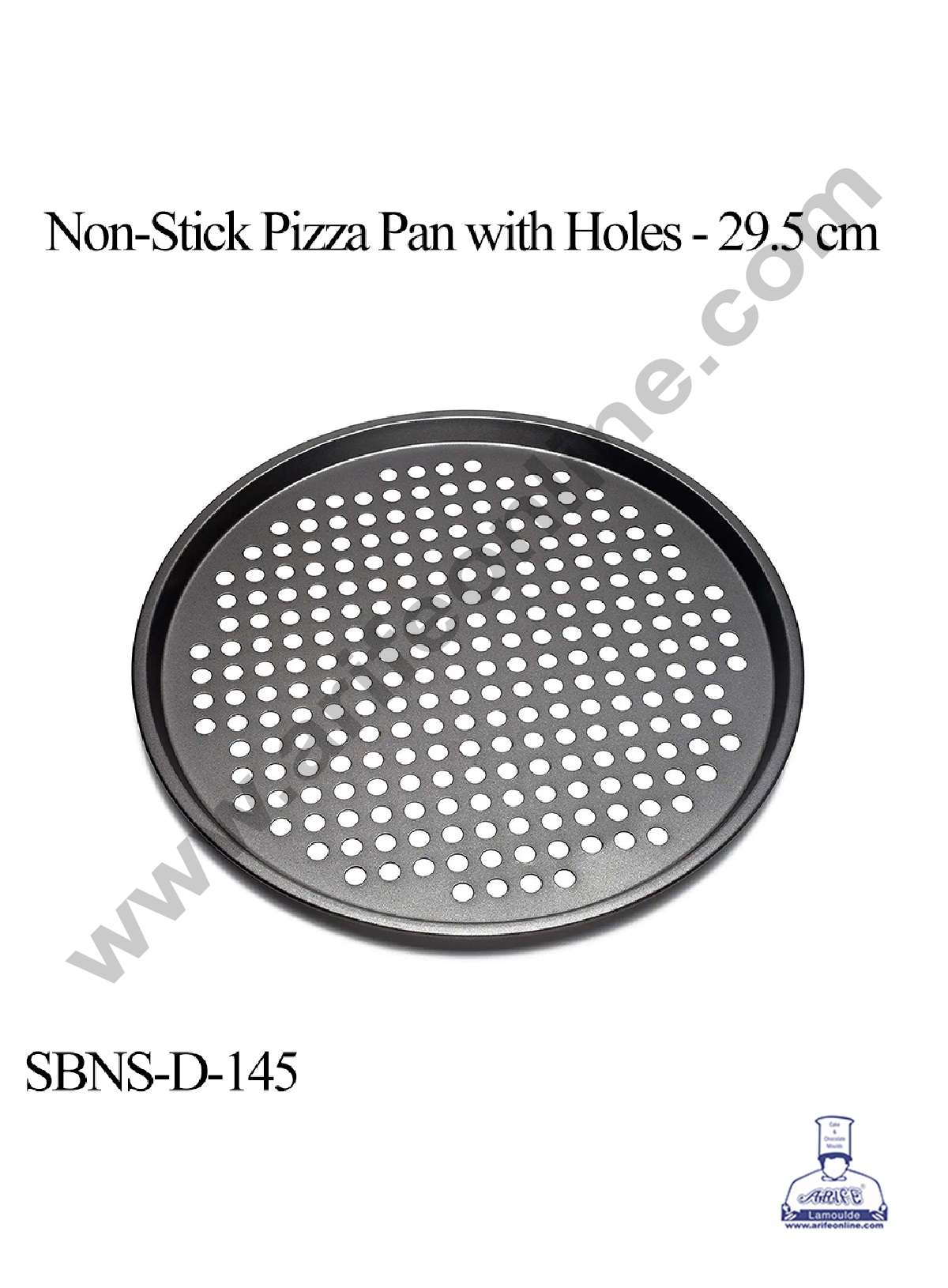 Woojfcang 10-Inch Perforated Pizza Tray - Non-Stick Carbon Steel Baking Pan, Oven, Fridge & Freezer Safe