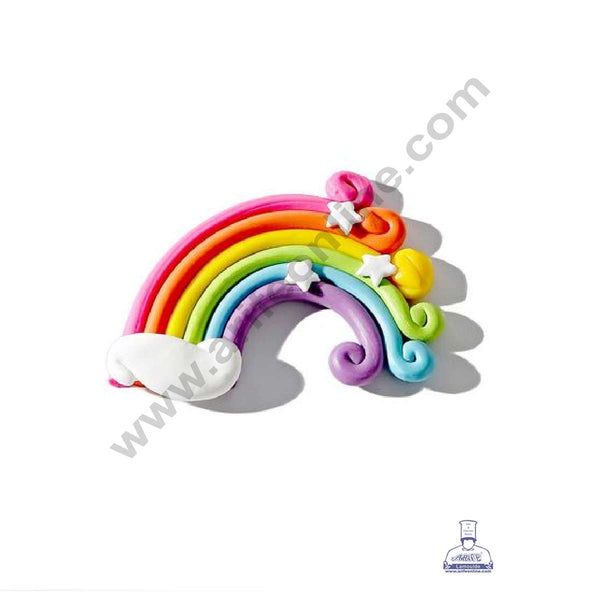 CAKE DECOR™ 1 Piece Multi Colour Rainbow Medium Cake Topper | Decoration Figurines | - (SBRainbow-015)