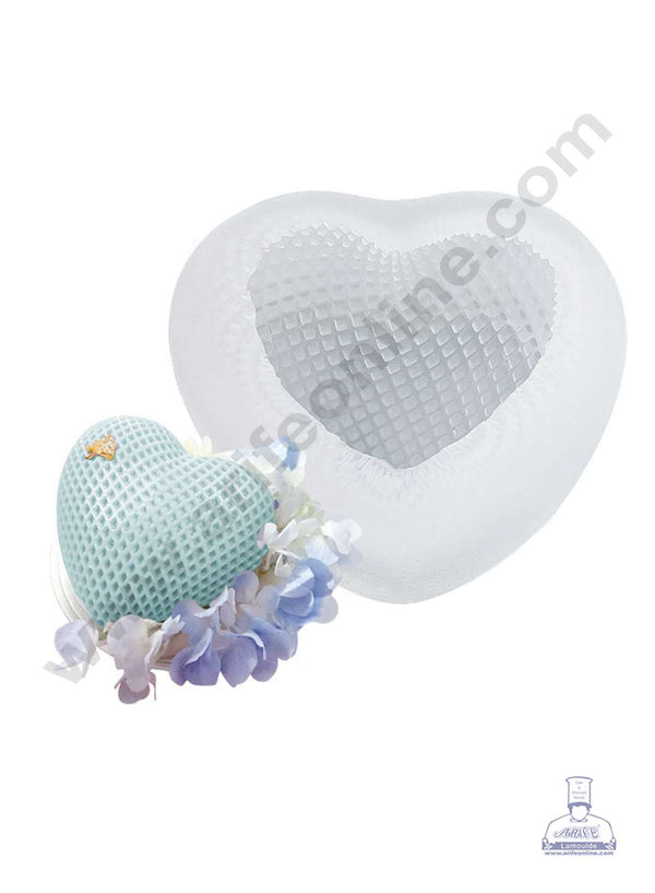 CAKE DECOR™ 3D Silicon 1 Cavity Heart Shaped Silicon Candle Moulds SBSP-DYF6169