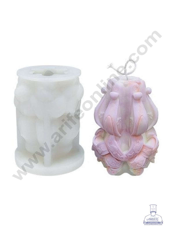CAKE DECOR™ 3D Silicon 1 Cavity Carved Root Shape Silicon Candle Mould, Silicon Soap Mould, Handmade Decorative Soap Ornament Making SBSP-DYF6986