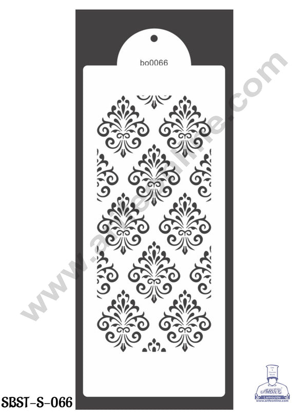 CAKE DECOR™ Small Wedding Cake Stencil, Cake Border Side Decoration Tool Vintge Flower Design  (SBST-S-066)