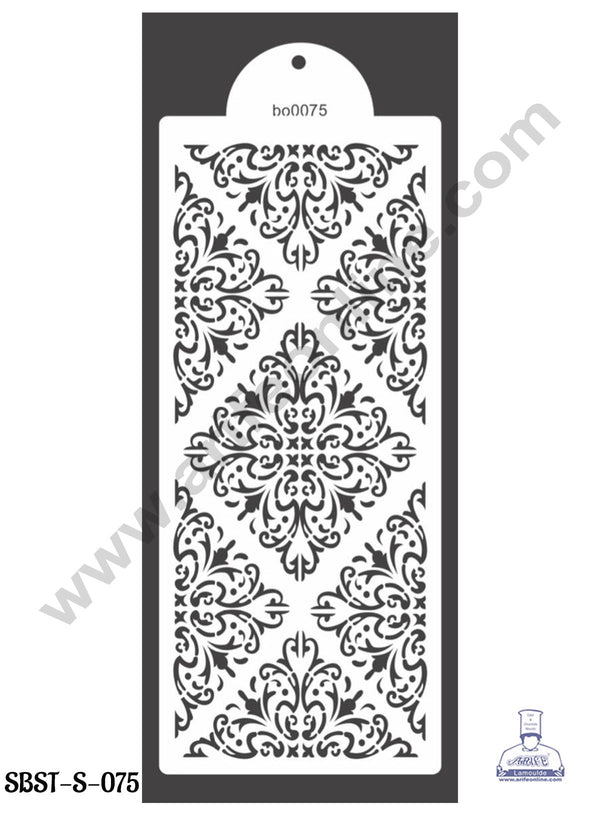 CAKE DECOR™  Small Wedding Cake Stencil, Cake Border Side Decoration Tool Vintage Design   (SBST-S-075)