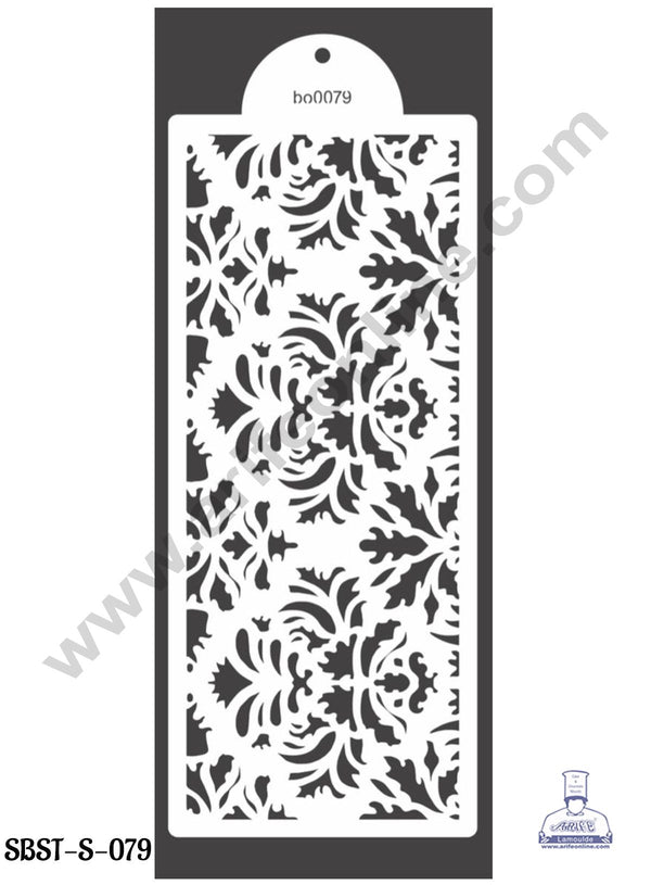 CAKE DECOR™  Small Wedding Cake Stencil, Cake Border Side Decoration Tool Floral Design  (SBST-S-079)