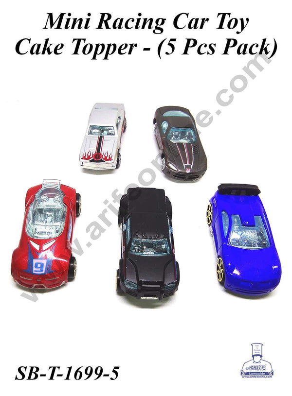 CAKE DECOR™ 5 Piece Mini Racing Car  Cake Toy Topper | Decorations Figurines - (SB-T-1699-5)