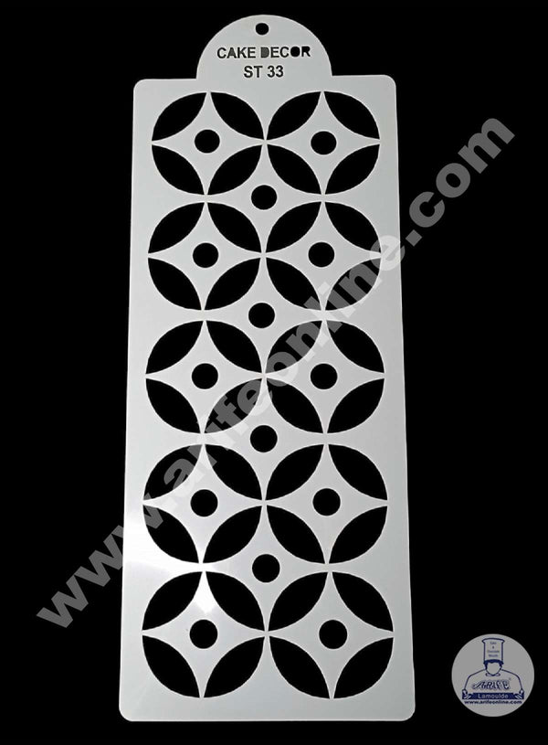 CAKE DECOR™ Wedding Cake Stencil, Cake Border Side Decoration Tool SBST-076