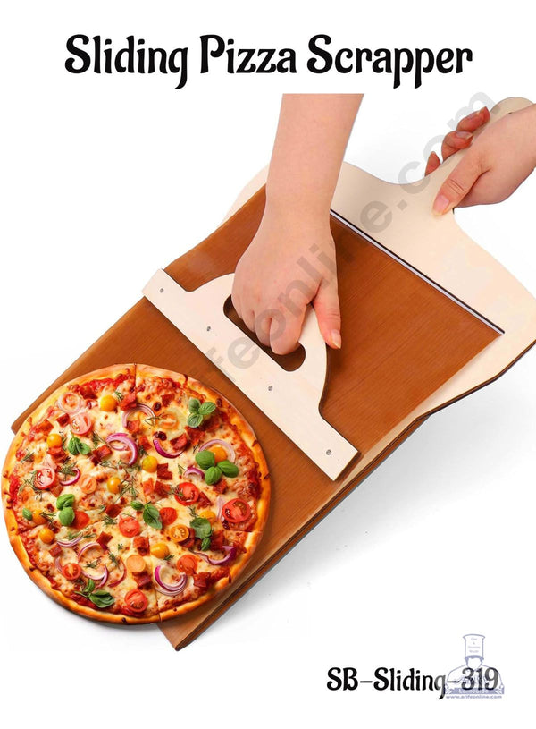 CAKE DECOR™ Sliding Pizza Cake Sliding Scrapper, That Transfers Pizza Perfectly | Pizza Board| Pizza Transfer Slider Pizza