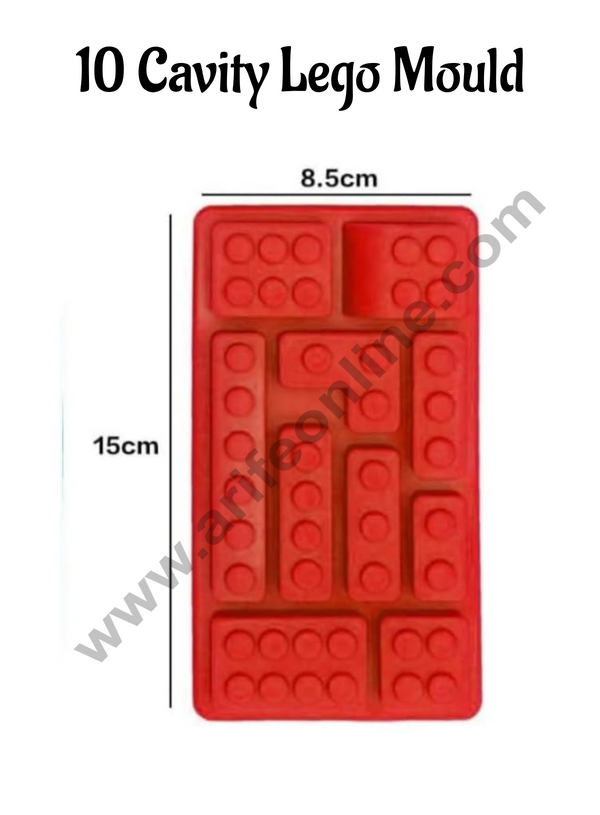 10 Cavity Lego Block Silicone Mould for Chocolate -  CAKE DECOR™