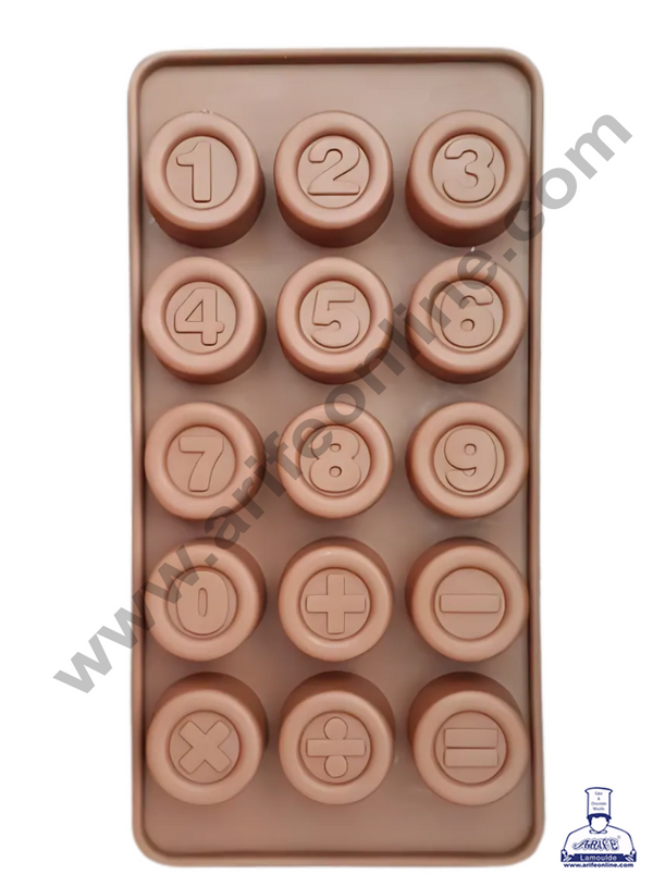 15 Cavity Number & Mathematical Expression  Chocolate Silicon Mould - CAKE DECOR™