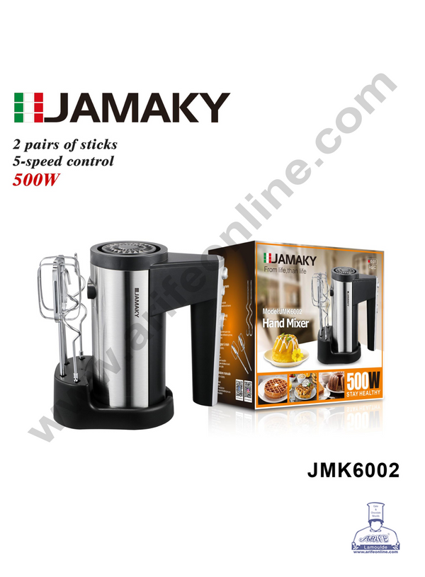 Jamaky Hand Mixer 500W - Model JMK6002 Electric 5 Gear Speed Hand Mixer (SB-JM-JMK6002)