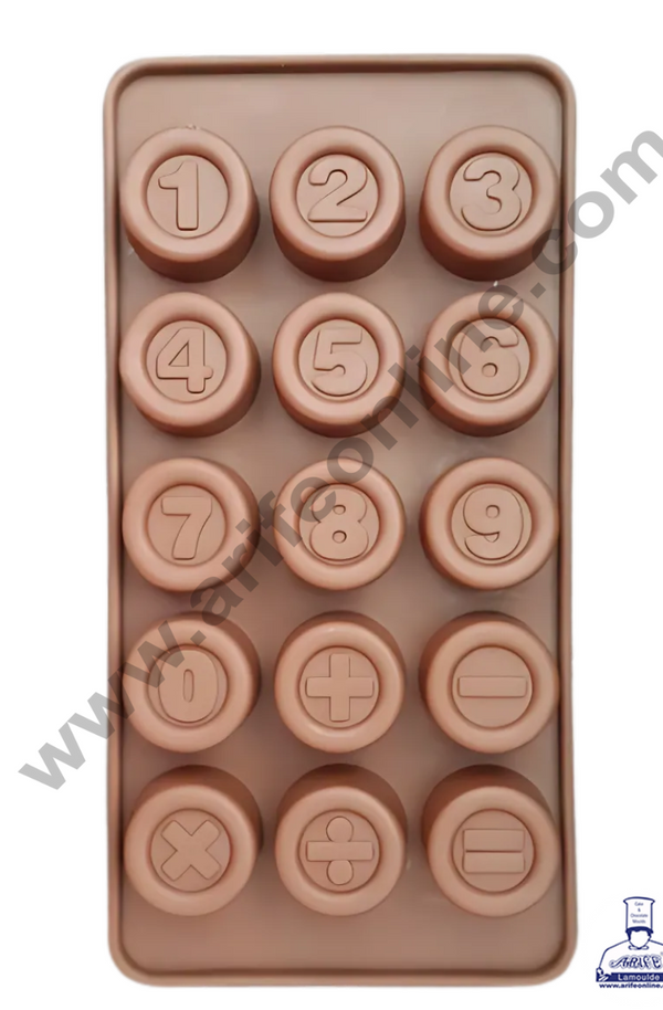 15 Cavity Number & Mathematical Expression  Chocolate Silicon Mould - CAKE DECOR™