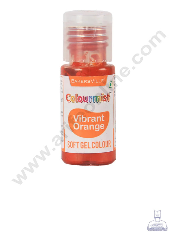 Colourmist Soft Gel Paste Food Color Vibrant Orange 20g | Edible Gel Colour For Fondant