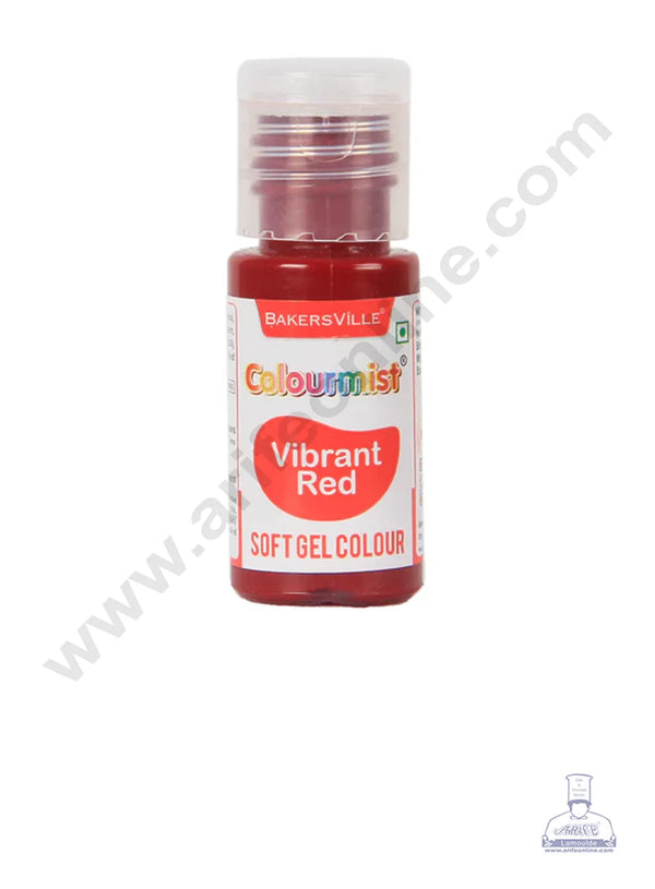 Colourmist Soft Gel Paste Food Color Vibrant Red 20g | Edible Gel Colour For Fondant