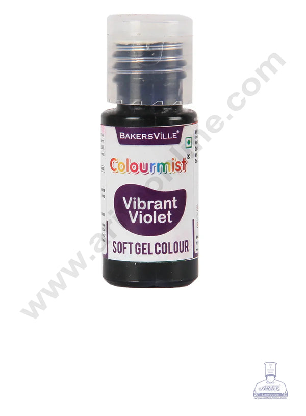 Colourmist Soft Gel Paste Food Color Vibrant Violet 20g | Edible Gel Colour For Fondant