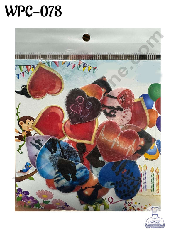 CAKE DECOR™ Edible Pre Cut Wafer Paper - Valentine Theme 01 - (Set of 20 pcs) WPC-078