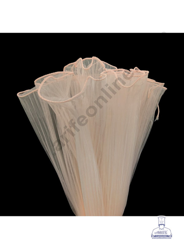 Peach Wrinkled Flower Wave Wrapping Mesh - CAKE DECOR™