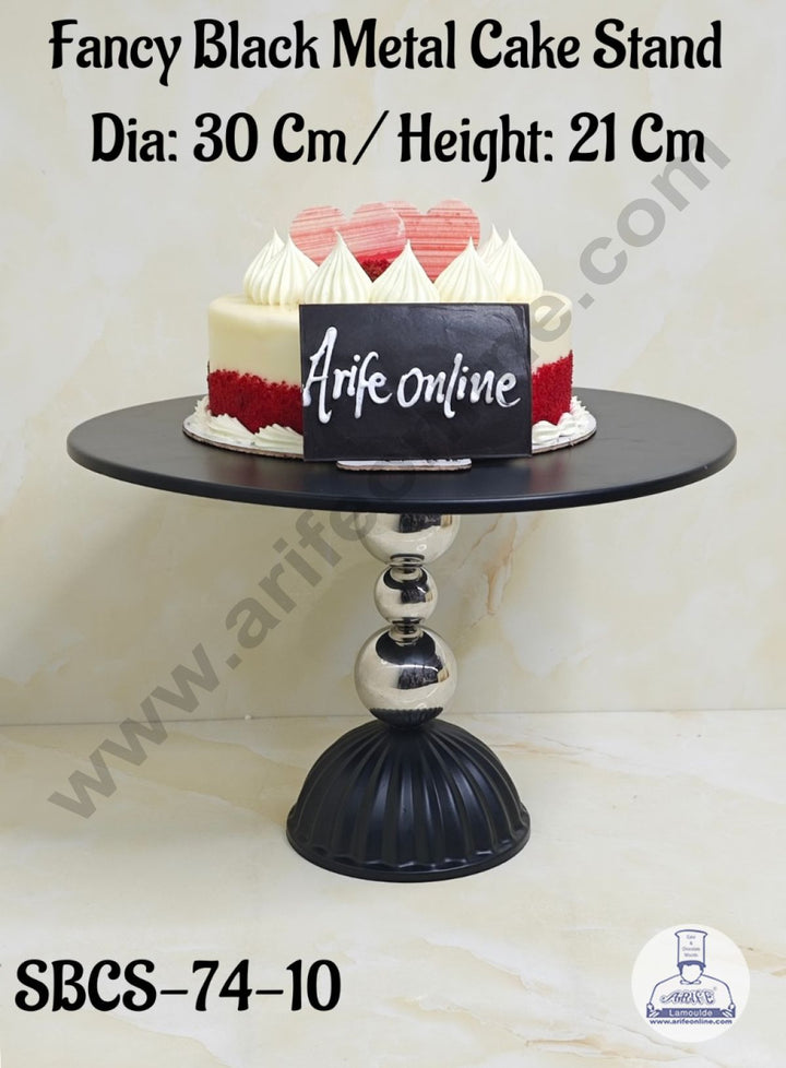 Home CAKE DECOR™ Fancy Black Metal Cake Stand | Dessert Stand | Cupcake ...