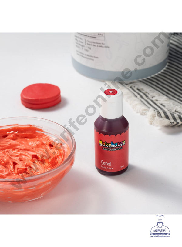 Bake Haven Confectionery Icing Gel Pastel Colour - Coral (20g)