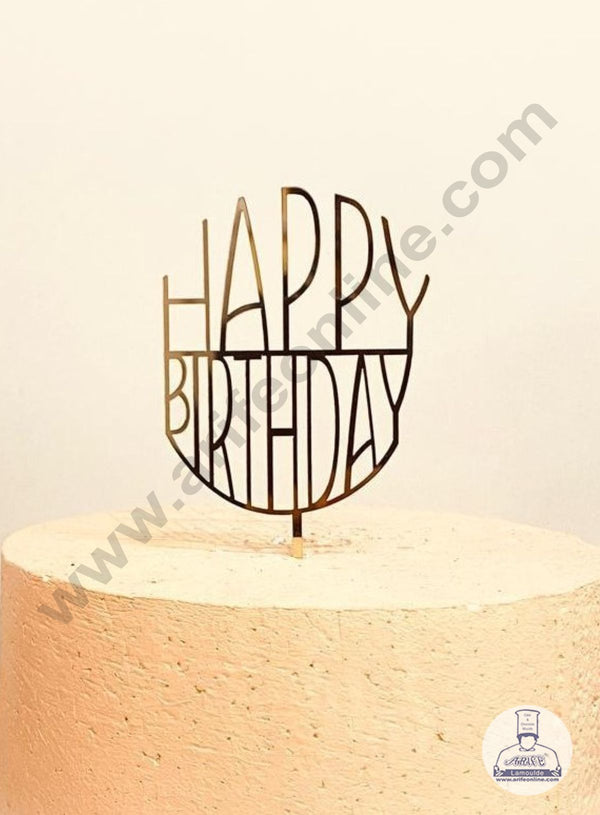 CAKE DECOR™ 5 inch Acrylic Happy Birthday Cake Topper Cake Decoration Dessert Decoration