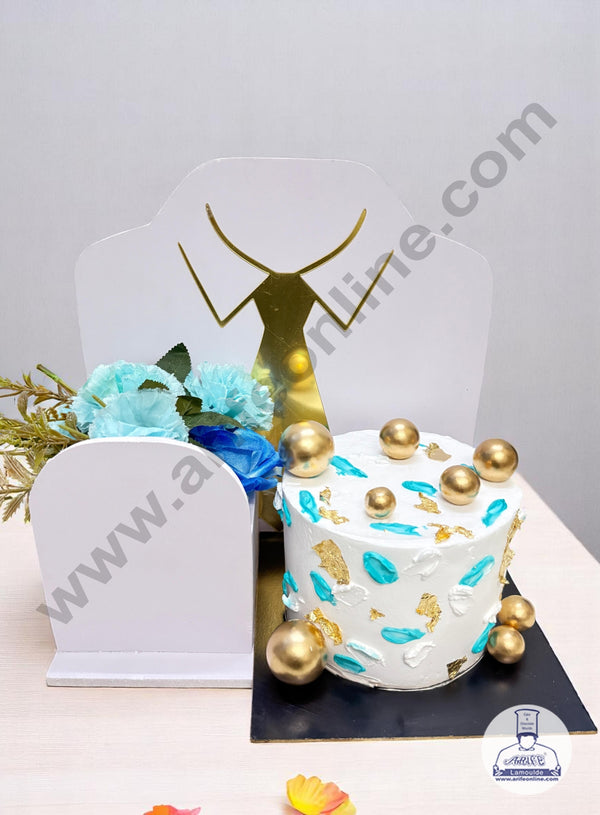 Father's Day with Gold Acrylic Design Cake and Flower Hamper Stand  - CAKE DECOR™