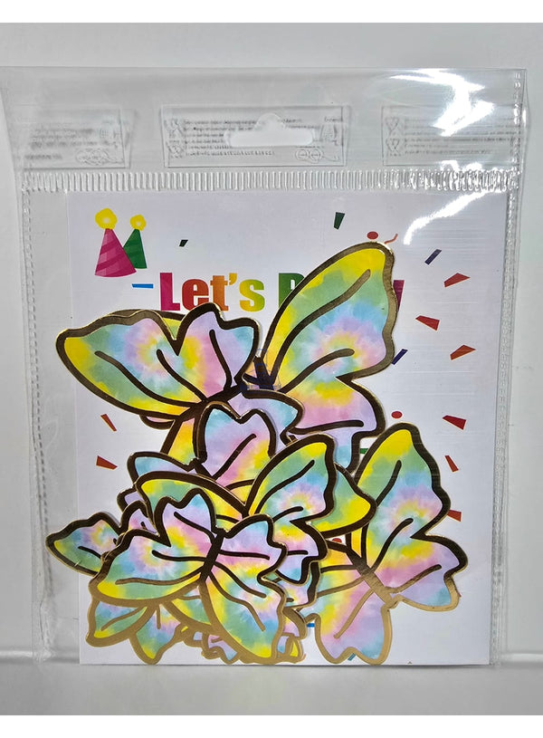 CAKE DECOR™ 10 Pcs Premium Pastel Multicolour Butterfly Paper Topper For Cake And Cupcake Decoration