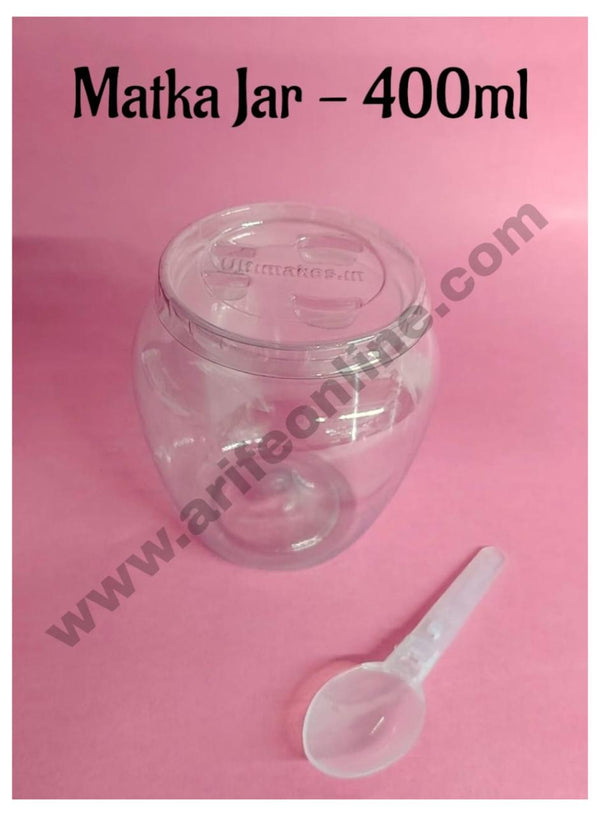 Ultimakes Matka PET Jar /Can-400ml (1 piece)