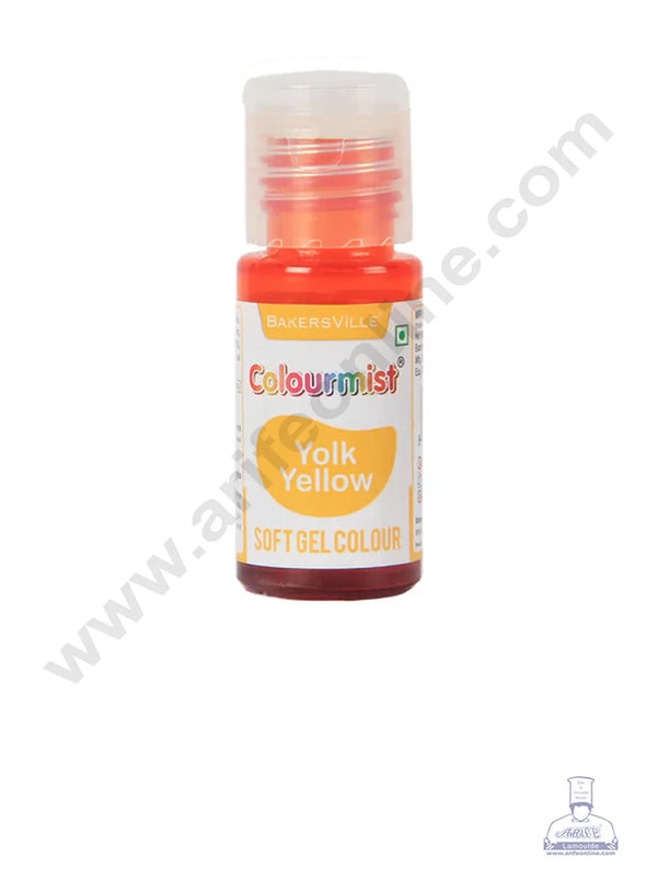 Colourmist Soft Gel Paste Food Color Yolk Yellow 20g | Edible Gel Colour For Fondant