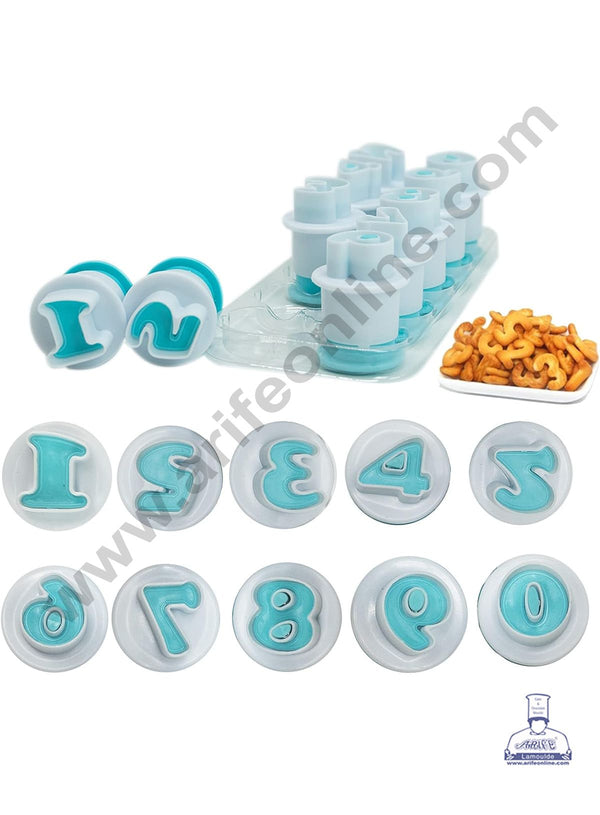 CAKE DECOR™ Jumbo Push Easy 0-9 Number Cookie Cutter Fondant Cutters