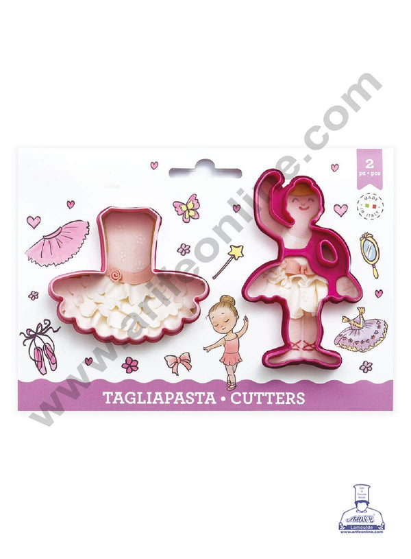 CAKE DECOR™ 2 Piece Ballerina & Dress Plastic Cutter