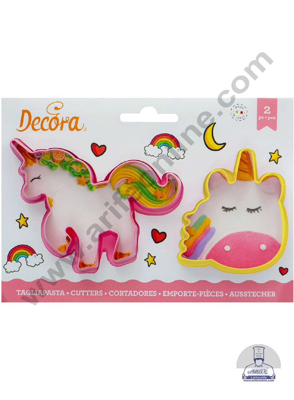CAKE DECOR™ 2 Piece Unicorn Theme Plastic Cutter