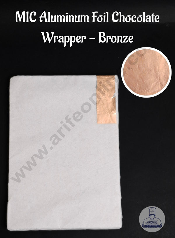 CAKE DECOR™ MIC Aluminum Foil Chocolate Wrapper - Bronze (7x10 Inch)
