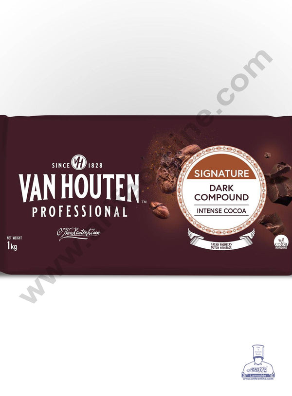 Van Houten - Dark Compound Chocolate Slab Intense Dark- 1kg