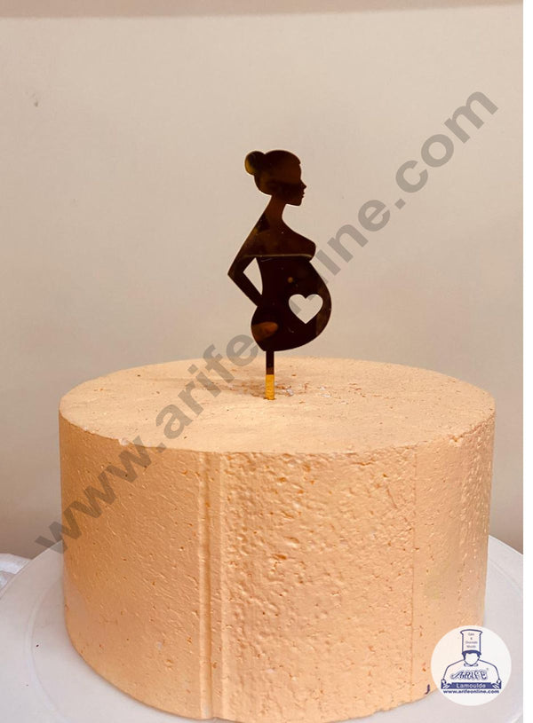 CAKE DECOR™ Golden Acrylic Baby Shower Cake Topper And Dessert Decoration Design-1 ( SBMT-1223)