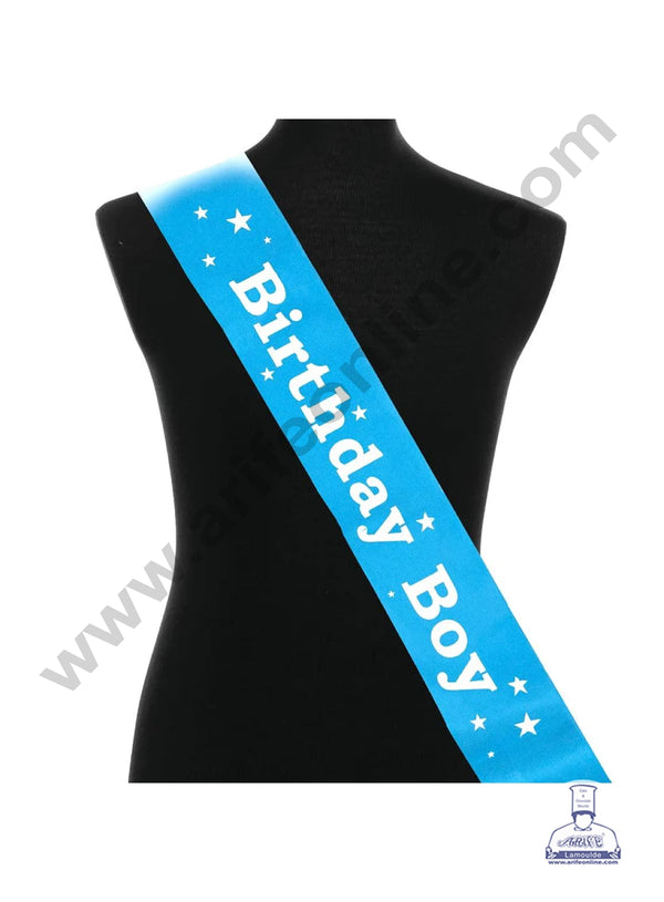 CAKE DECOR™ 1 Piece Birthday Boy Sash | Party Supplies - Blue
