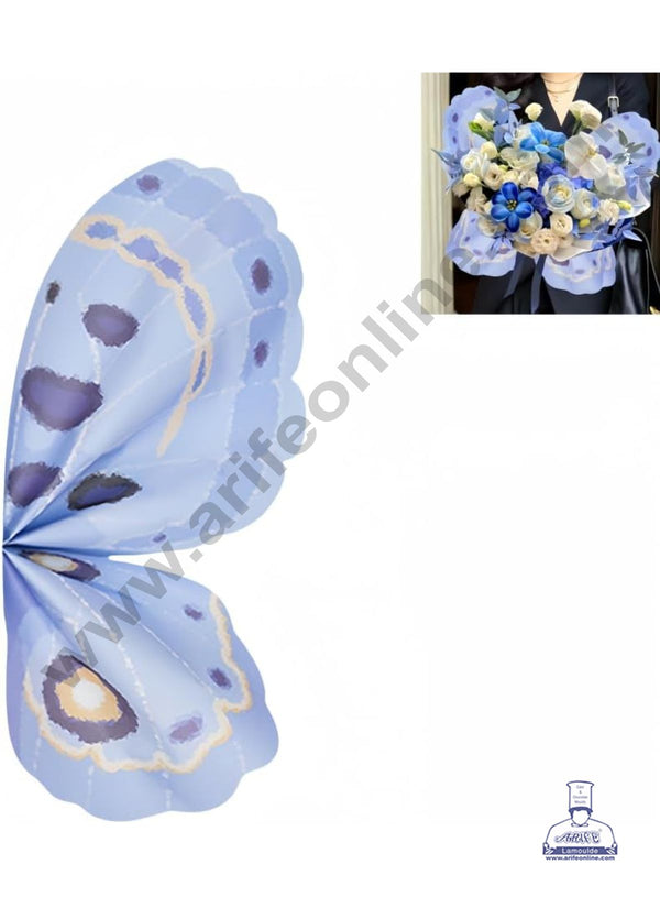 Butterfly Wrap Paper for Flower Bouquet | Premium Flower Wrapping Paper Butterfly Design (Blue) - CAKE DECOR™