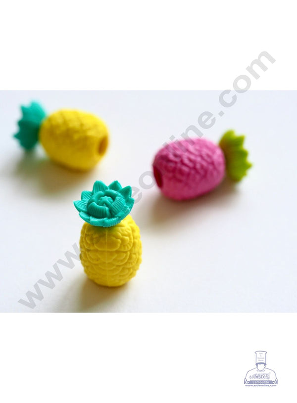 Mini Pineapple Rubber Topper | Fruits Rubber Cake Toppers - (3 pc set ) CAKE DECOR™