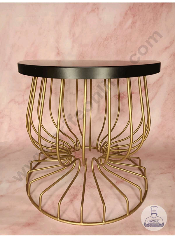 CAKE DECOR™ Round Nest Metal Rod Metal Fancy Cake Display Stand & Cup Cake Stand - Gold (SBCS-1005)