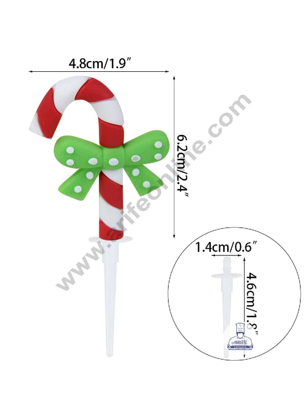 CAKE DECOR™ 1 Piece Candy Cane Mini figurine Cake Topper (SBT-C-014)