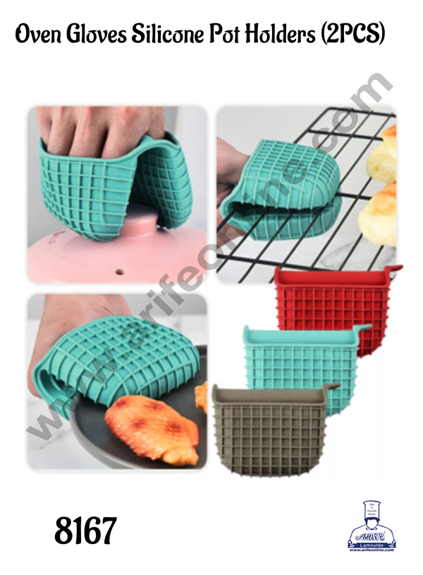 CAKE DECOR™ 1pc Silicone Mini Oven Gloves | Silicone Oven Mitts | Potholder Cooking Pinch Grips for Kitchen Cooking & Baking