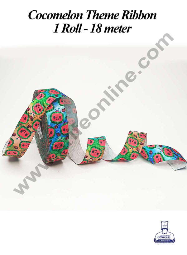 CAKE DECOR™ 1 Roll Cocomelon Theme Ribbon | Gift Wrapping | Decoration (SBR-PR-018)