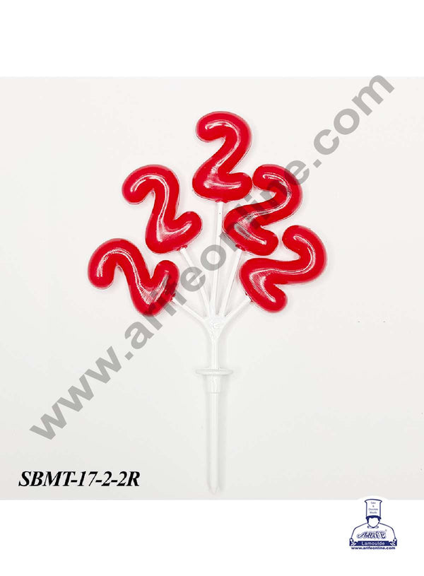 CAKE DECOR™ 2 Number Plastic Bunch Cake Topper - 1 Bunch
