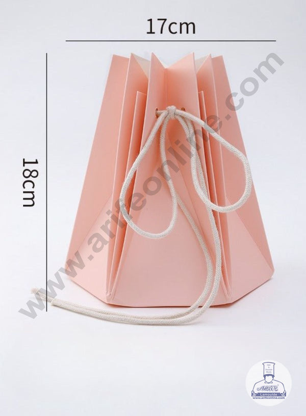 Peach Florist Bouquet Carrier | Carry Gift Paper Bag - CAKE DECOR™