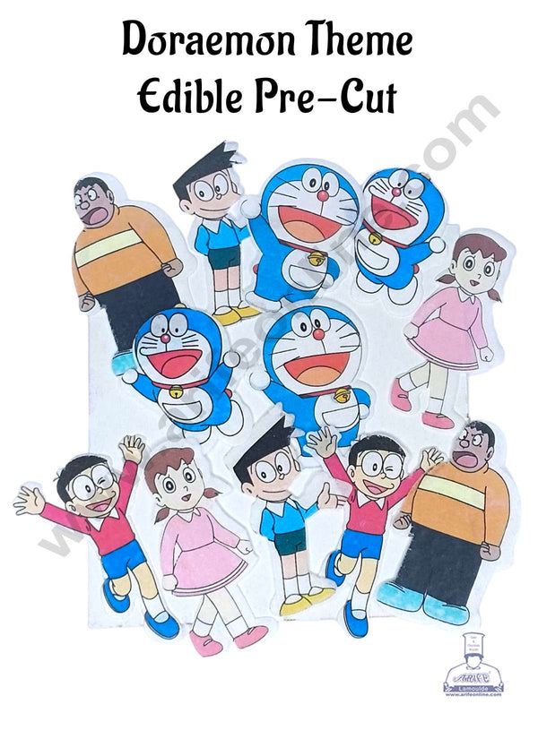 CAKE DECOR™ Edible Pre Cut Wafer Paper - Doraemon Theme - (Set of 12 pcs) WPC-075